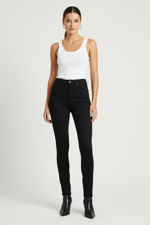 Jean Taille Haute Noir