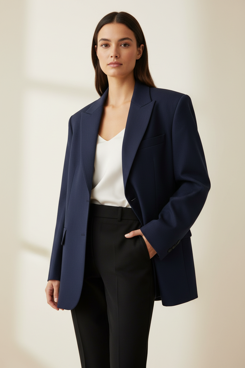 Blazer Oversize — coloris bleu marine