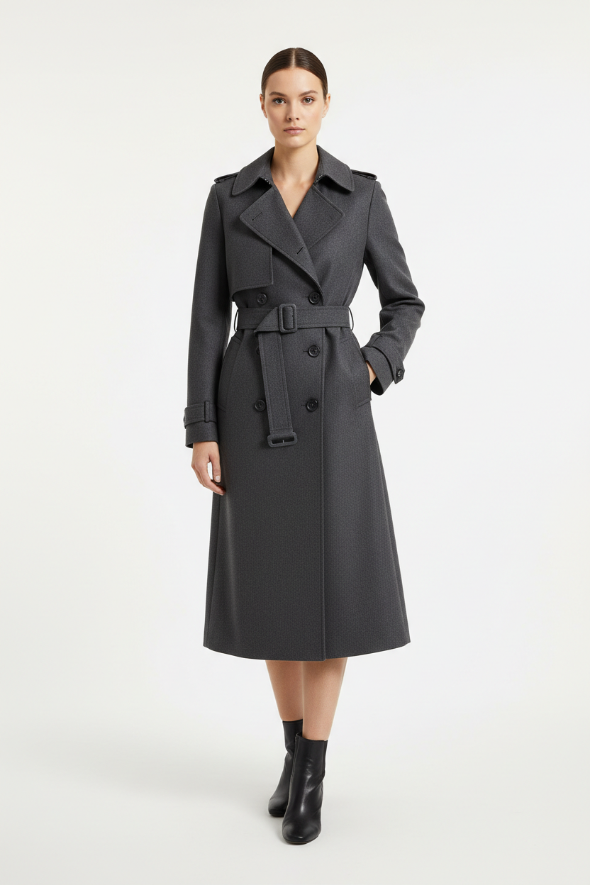 Trench Coat Femme — coloris gris perle